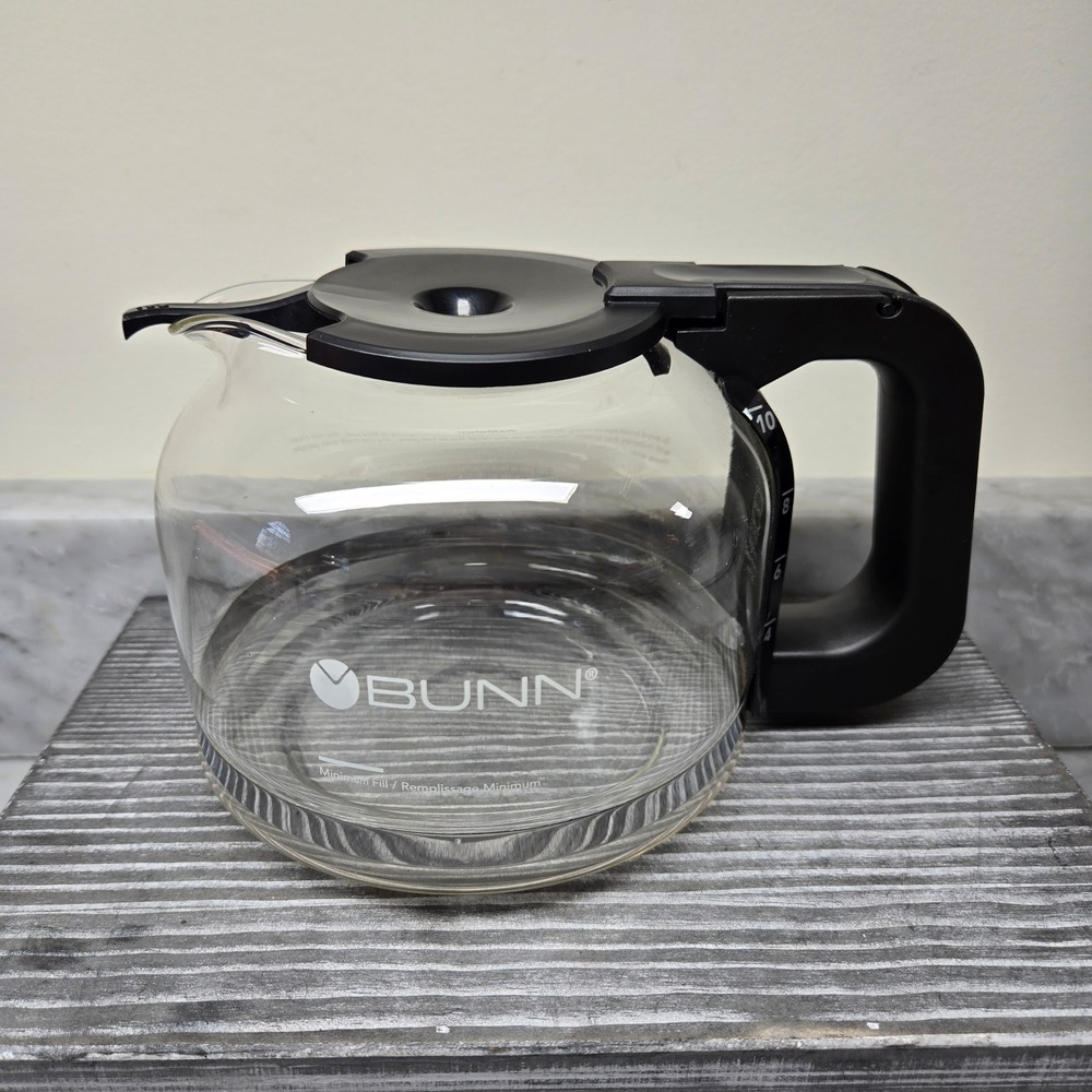 Genuine Bunn Drip-Free Carafe 10 Cup OEM Replacement Glass Coffee‎ Pot, Black